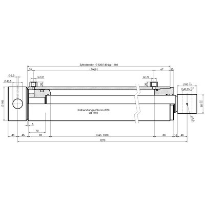 Technische Zeichnung, bema&szlig;t